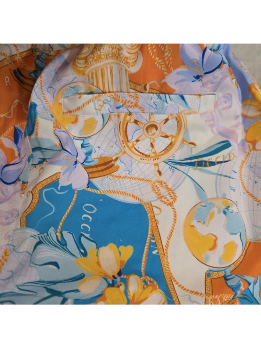 Robert Graham Gold Treasure Nautical Tropical Print Swim Shorts Men's Sz M - Picture 6 of 9